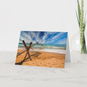 Hammock on a Tropical Beach Resort   Thailand Card