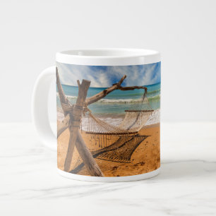 Hammock on a Tropical Beach Resort Thailand Large Coffee Mug