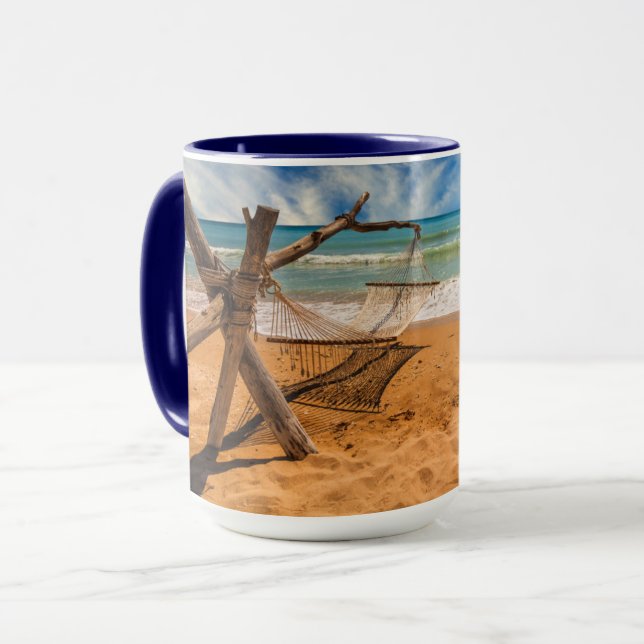 Hammock on a Tropical Beach Resort | Thailand Mug (Front Left)