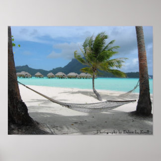Hammock on Bora Bora Poster