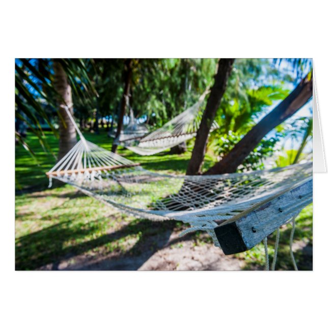 Hammock on the beach, Fiji (Front Horizontal)