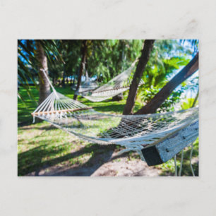 Hammock on the beach, Fiji Postcard
