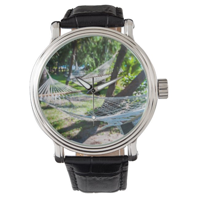 Hammock on the beach, Fiji Watch (Front)