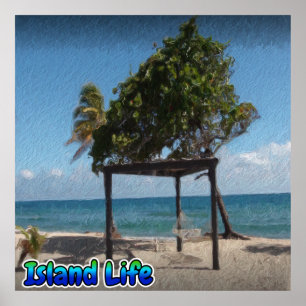Hammock on the Beach Poster