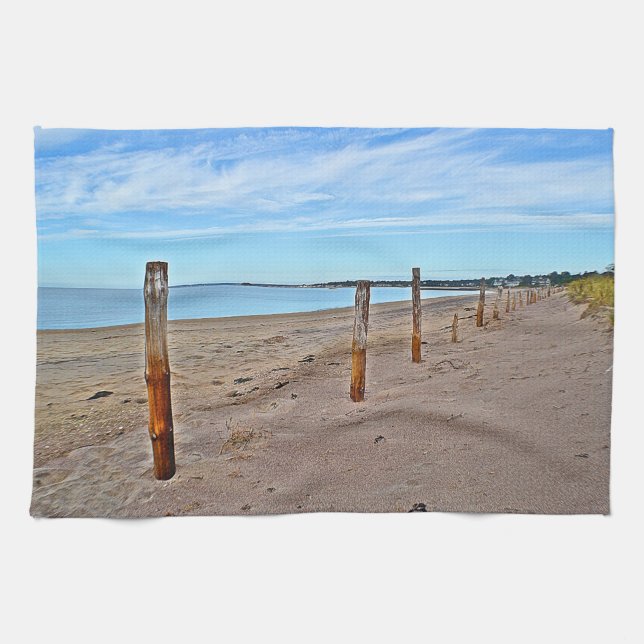 Hammonasset Beach Dish Towel (Horizontal)