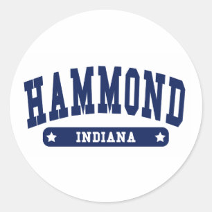 Hammond Indiana College Style tee shirts Classic Round Sticker