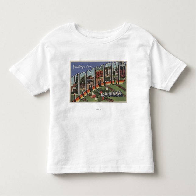 Hammond, Louisiana - Large Letter Scenes Toddler T-Shirt (Front)