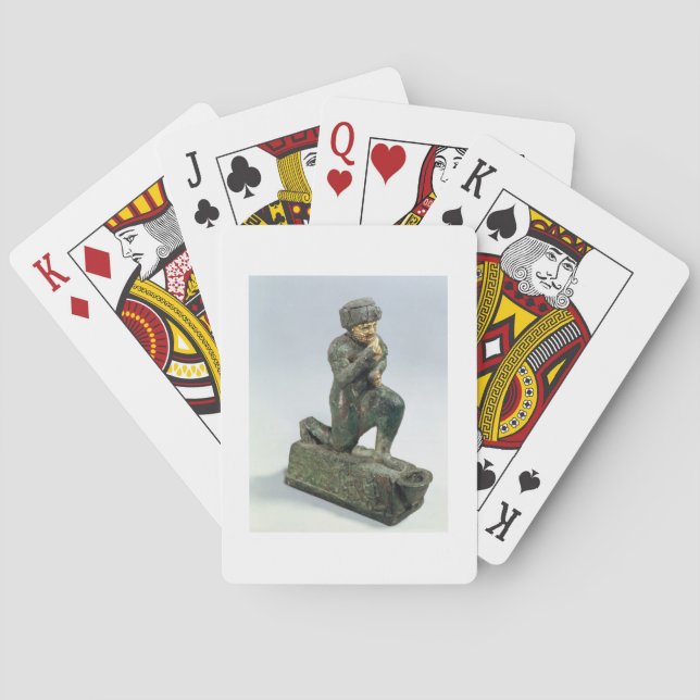 Hammurabi, king of Babylon, praying before a sacre Playing Cards (Back)