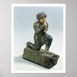 Hammurabi, king of Babylon, praying before a sacre Poster