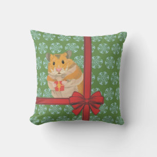 Hammy Christmas Hamster Christmas Cushion