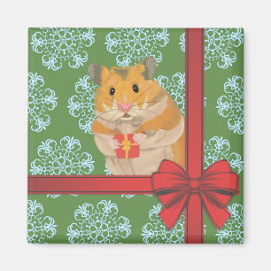 Hammy Christmas Hamster Christmas Magnet