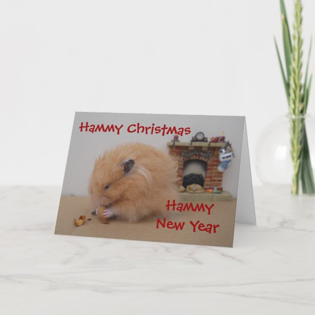Hammy Christmas Holiday Card (Front)