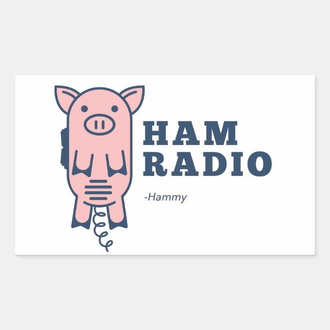 Hammy, Ham Radio Sticker (Front)