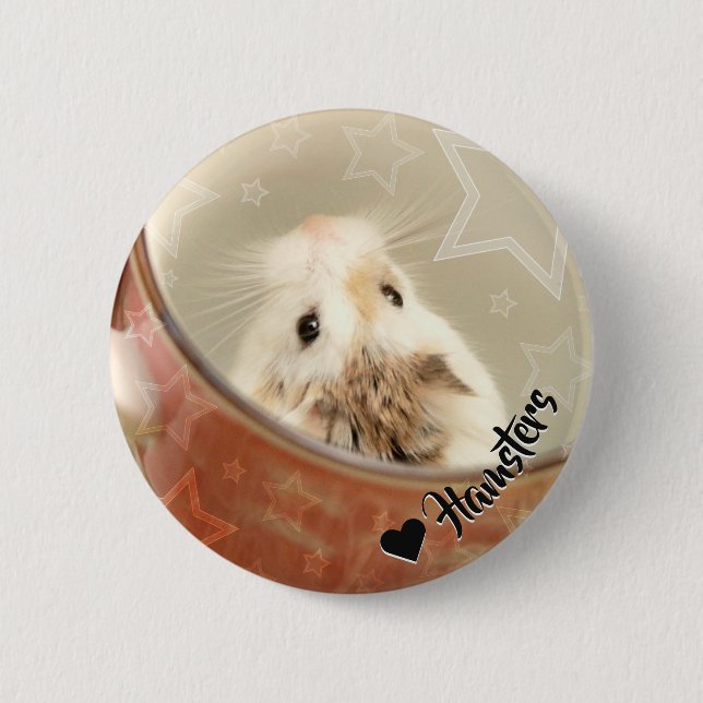 Hammyville - Cute Hamster 6 Cm Round Badge (Front)