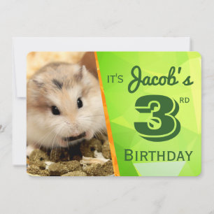 HammyVille - Cute Hamster Birthday Invitation Card