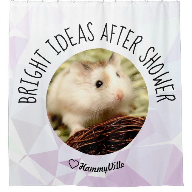HammyVille - Cute Hamster Fresh & Squeeky Clean Shower Curtain (Front)