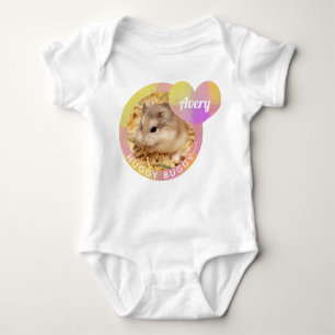HammyVille - Cute Hamster Heart Huggy Buggy Baby Bodysuit