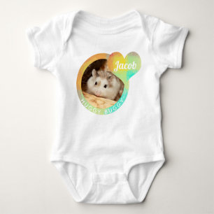 HammyVille - Cute Hamster Heart Huggy Buggy Baby Bodysuit