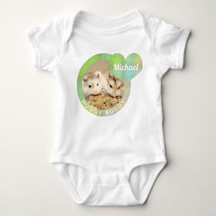 HammyVille - Cute Hamster Heart Huggy Buggy Baby Bodysuit