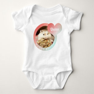 HammyVille - Cute Hamster Heart Huggy Buggy Baby Bodysuit