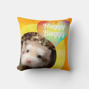 HammyVille - Cute Hamster Heart Huggy Buggy Cushion