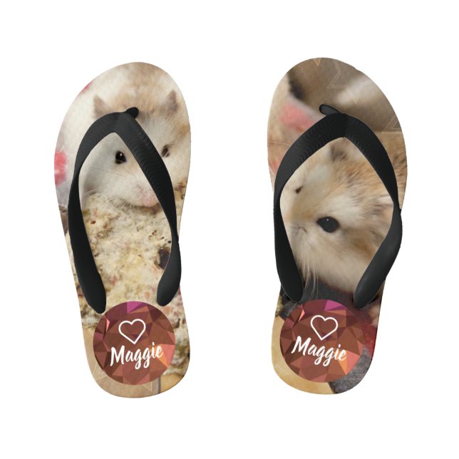 HammyVille - Cute Hamster Kid's Thongs (Footbed)