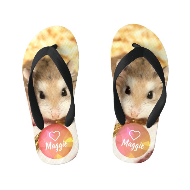 HammyVille - Cute Hamster Kid's Thongs (Footbed)