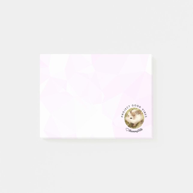 HammyVille - Cute Hamster with Motivational Quote Post-it Notes (Front)