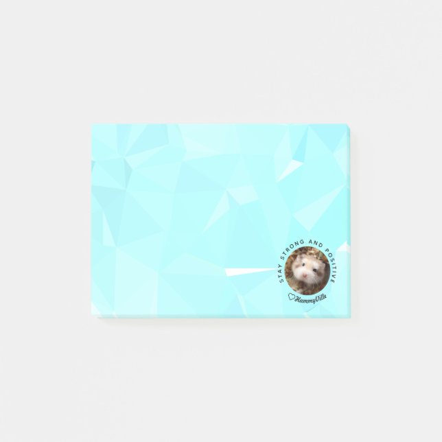 HammyVille - Cute Hamster with Motivational Quote Post-it Notes (Front)