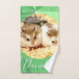 HammyVille - Cute Robo Hamster Customise Name Bath Towel Set