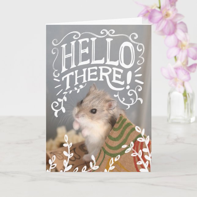 Hammyville - Hamster Hello There Card (Orchid)