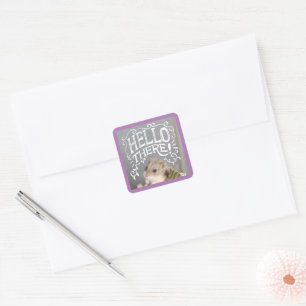 Hammyville - Hamster Hello There Square Sticker