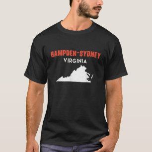 Hampden Sydney Virginia USA State America Travel V T-Shirt