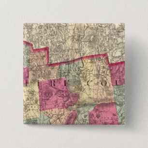 Hampshire & Hampden counties 15 Cm Square Badge