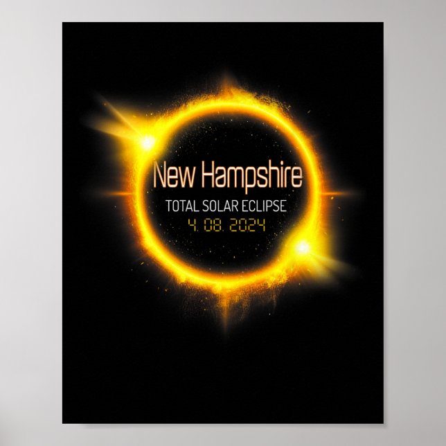 Hampshire Total Solar Eclipse America April 04.08. Poster (Front)