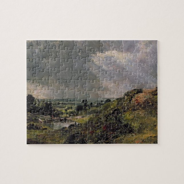 Hampstead Heath, Branch Hill Pond, 1828 Jigsaw Puzzle (Horizontal)