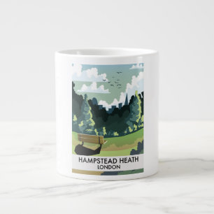 Hampstead Heath London travel poster. Large Coffee Mug