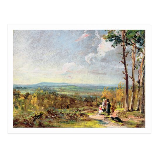 Hampstead Heath Looking Towards Harrow, 1821 (oil Postcard