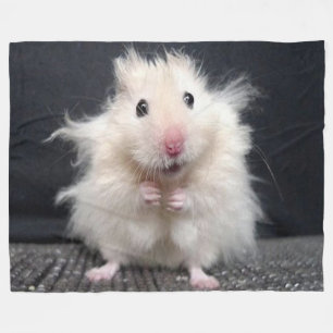 HAMPSTER BAD HAIR DAY FLEECE BLANKET