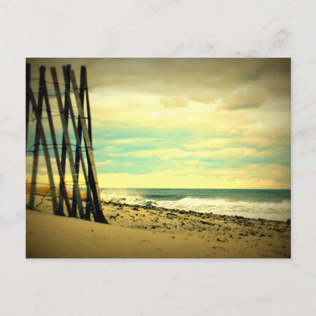 Hampton Beach Fence Postcard (Front)