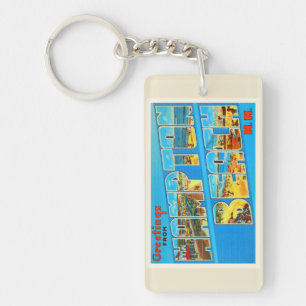 Hampton Beach New Hampshire NH Old Travel Souvenir Key Ring