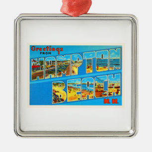 Hampton Beach New Hampshire NH Old Travel Souvenir Metal Ornament