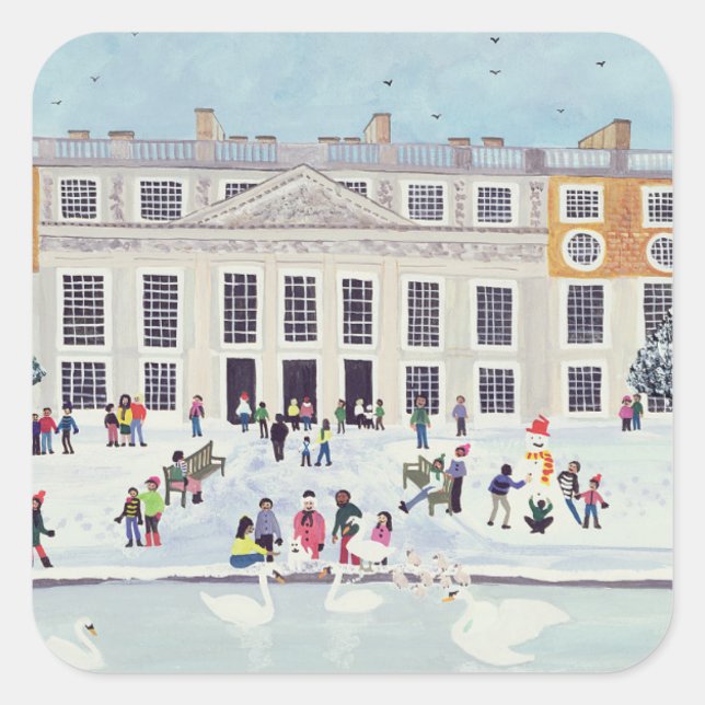Hampton Court Palace Fountain Gardens Square Sticker (Front)
