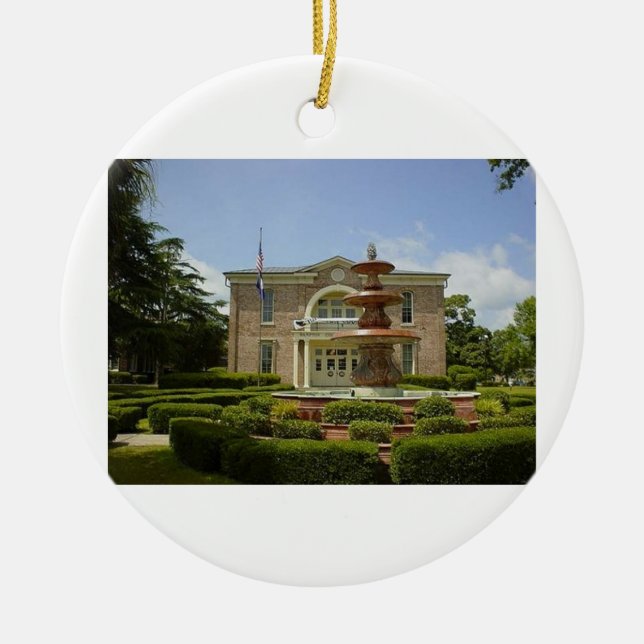 Hampton Courthouse Ceramic Tree Decoration (Front)