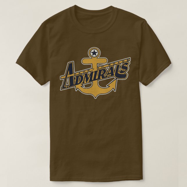 Hampton Roads Admirals Retro Defunct Ice Hockey T-Shirt (Design Front)