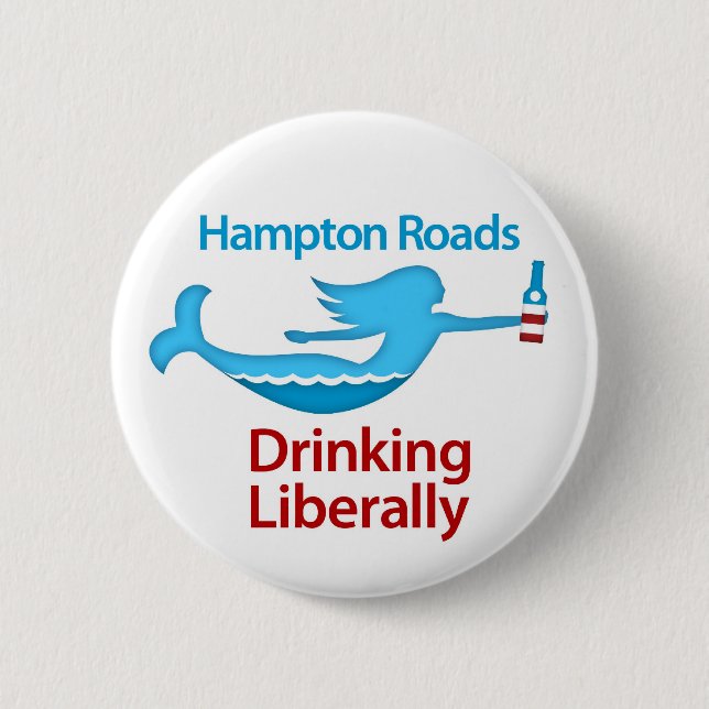 Hampton Roads Drinking Liberally Round Buttons (Front)