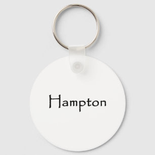 Hampton Text Logo Key Ring