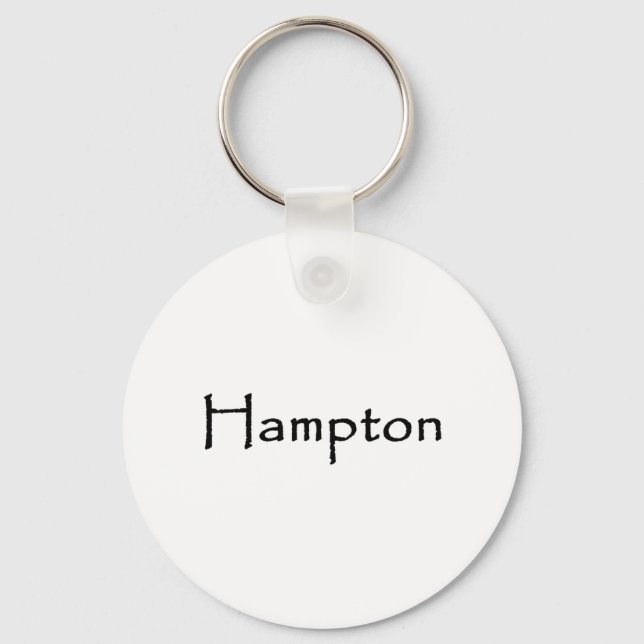 Hampton Text Logo Key Ring (Front)