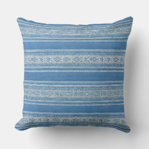 Hamptons Blue Throw Pillow