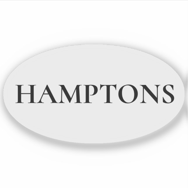 Hamptons Preppy Coastal Custom-Cut Vinyl Sticker (Front)